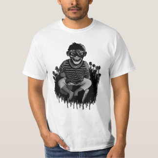 Lita på aldrig en schimpans med en förskärare tee shirt