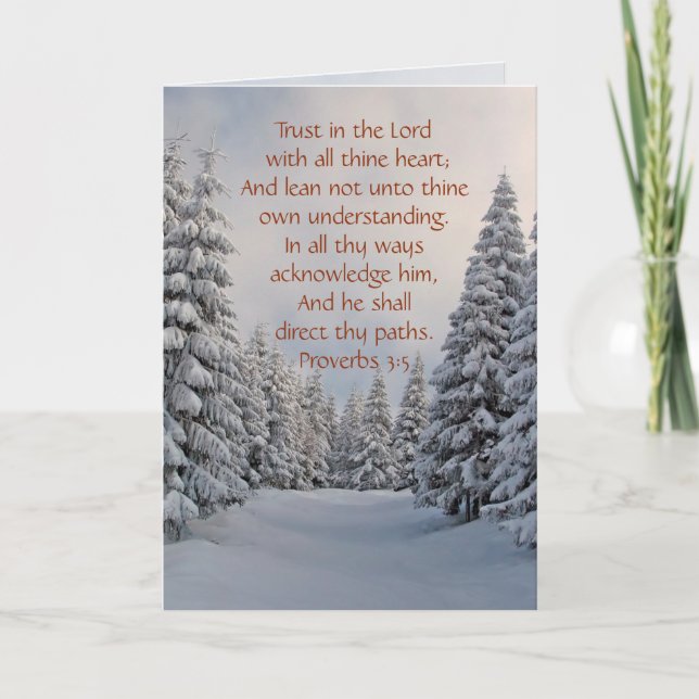 Lita på Anpassningsbarna Lord Bible Verse Card Helgkort (Framsida)