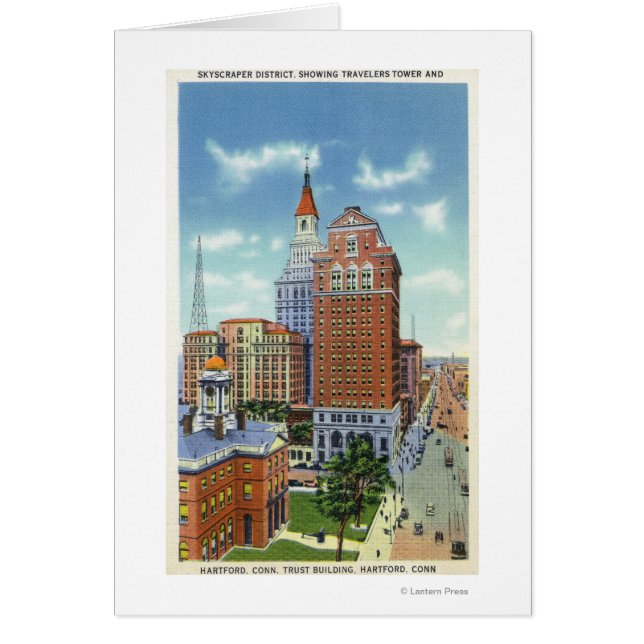 Lita på Bldg och Reseers Torn-vy Hälsningskort (Framsidan)