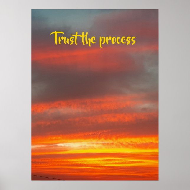 Lita på den processaa - vackra himlar-gulten poster (Framsidan)