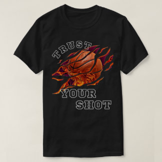 Lita på din hett - fet svart basketboll t shirt