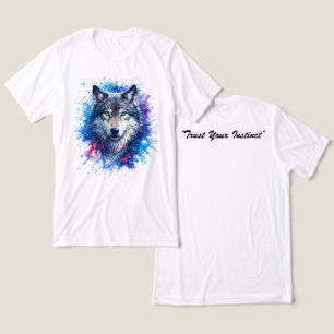 Lita på din instinkt – Varg Vattenfärg T-Shirt