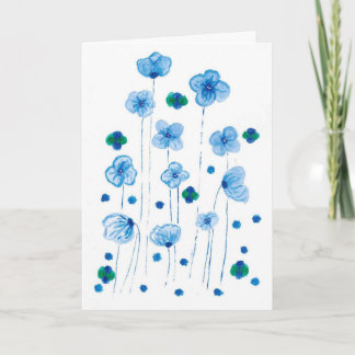 Lita på din resa | Blå vildblomma kort