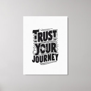 Lita På Din Resa Vertikal Typografi Konst Canvastryck