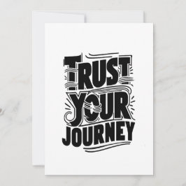 Lita På Din Resa Vertikal Typografi Konst Julkort