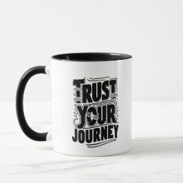 Lita På Din Resa Vertikal Typografi Konst Mugg