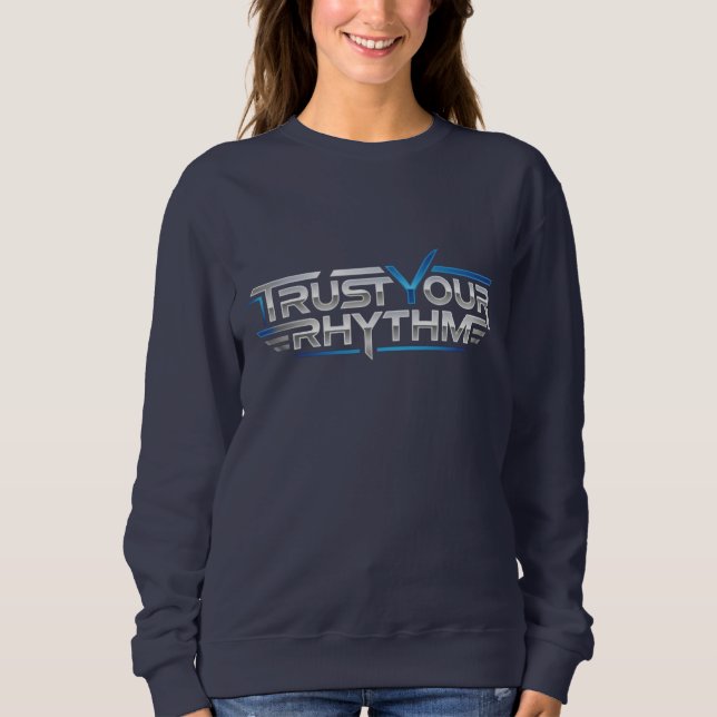 Lita på din rytm - Metallisk typografi T Shirt (Framsida)