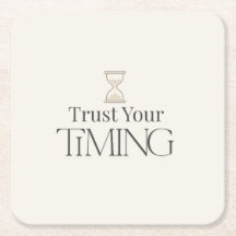Lita på din timing Minimal Motivationsunderlägg