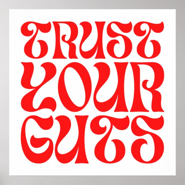 Lita på dina infall - Vågigt teckensnitt i Groovy Poster (Framsidan)