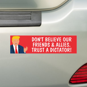 Lita på en diktator, en lustig antitrump bildekal