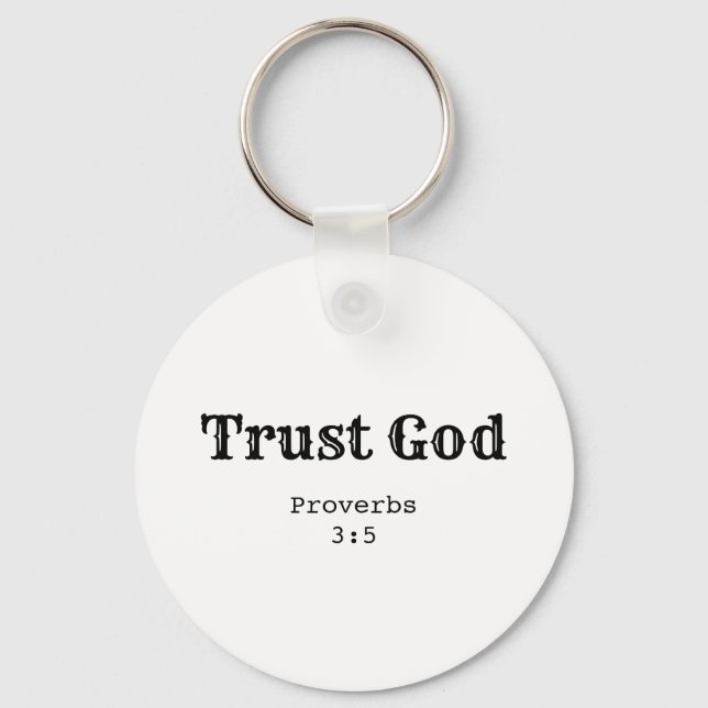 Lita på Gud Keychain Nyckelring (Framsida)