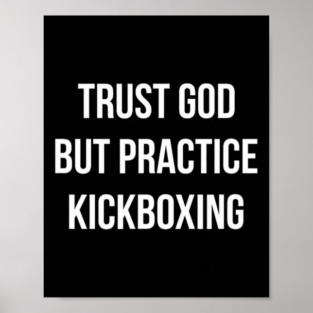 Lita på Gud - men träna kickboxning -  Poster (Framsidan)