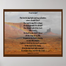 Lita på Gud Psalm 27 Poster