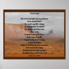 Lita på Gud Psalm 27 Poster