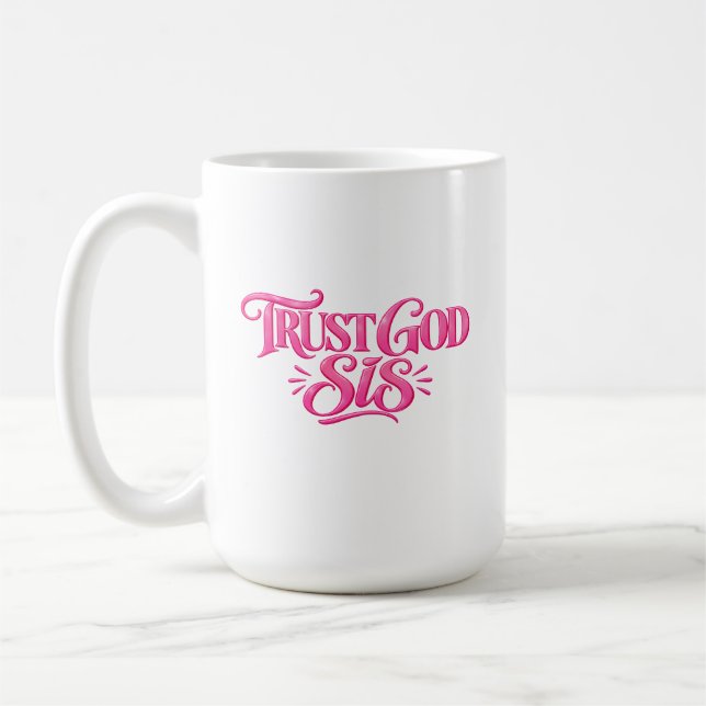Lita på Gud syster Kaffemugg (Vänster)
