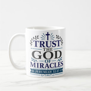 Lita på Guden förunderliga kristna hopp-citat Kaffemugg