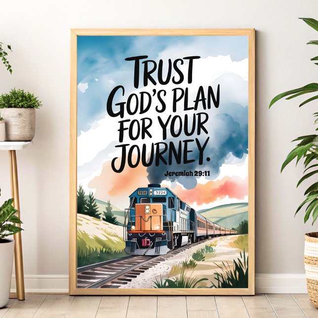 Lita på Guds plan för er kristna konstverk Poster (Skapare uppladdad)