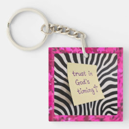 Lita på Guds tidpunkt rosa glitter zebra y2k
