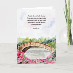 Lita på Herre Proverbs Bible Verse Card Tack Kort