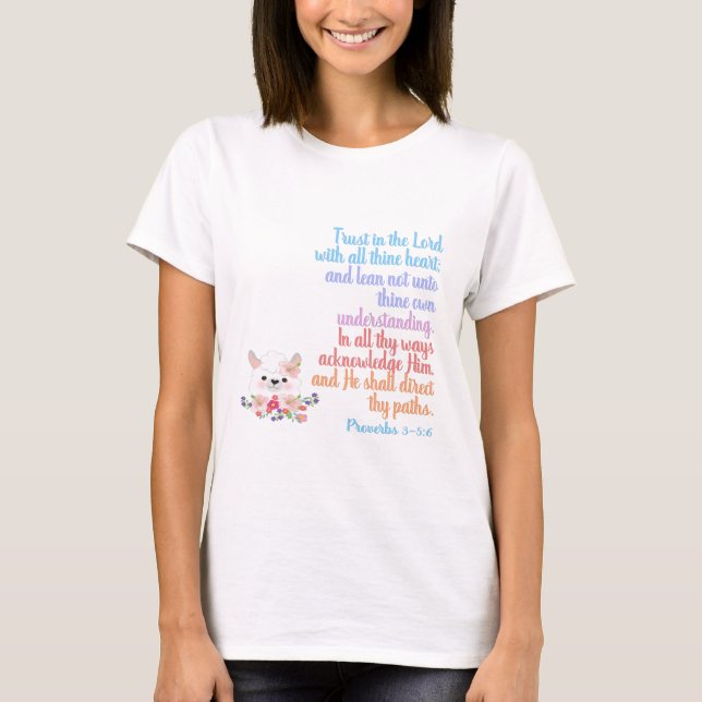Lita på Herren Bibelvers T Shirt (Framsida)