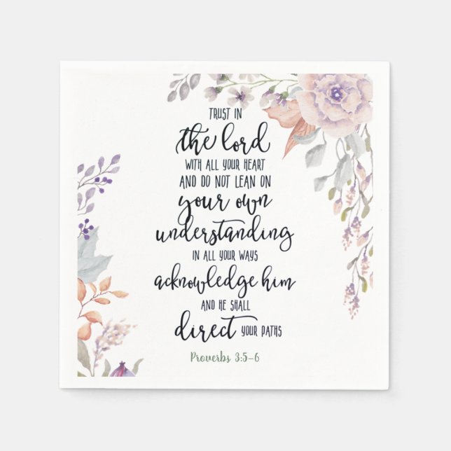 Lita på Herren blomma Pappersservett (Framsidan)