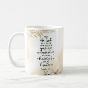 Lita på Herren blommig Kaffemugg