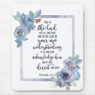Lita på Herren blommig Musmatta