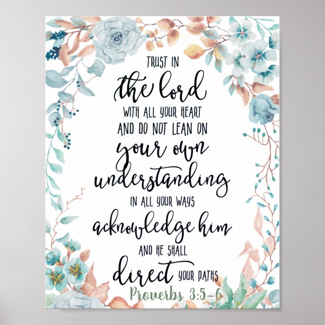 Lita på Herren blommig  Poster (Framsidan)