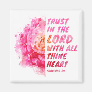 Lita på Herren med all Thine Heart Faith Verse Magnet
