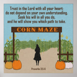 Lita på Herren med alla dina hjärteverber 3:5&6 Poster