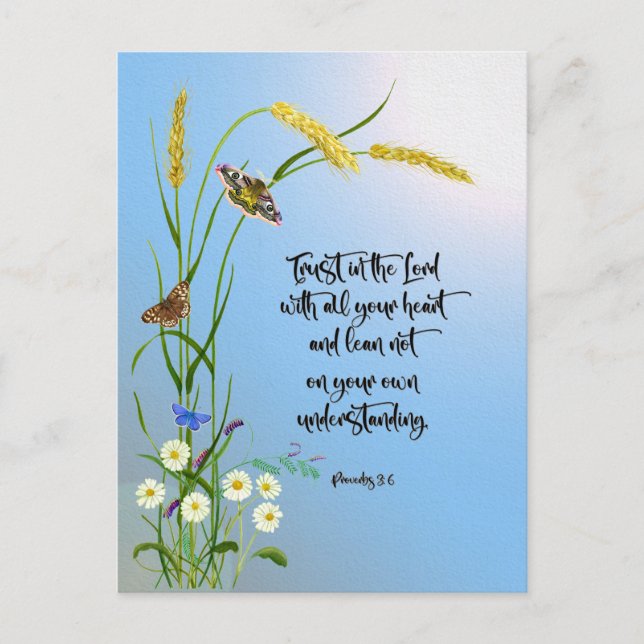 Lita på Herren med ditt hjärta Vykort (Framsida)