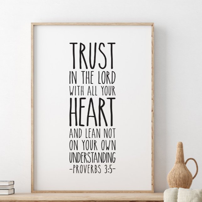 Lita på Herren med hela ditt hjärta, Proverbs 3 Poster (Skapare uppladdad)