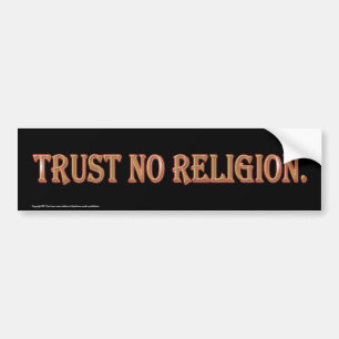 Lita på ingen Religion. Bildekal