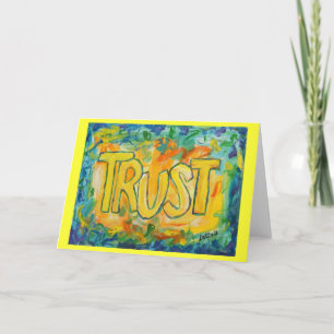 Lita på inspirationskort för Ord Art-hälsning Kort