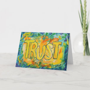 Lita på inspirationskort för Ord Art-hälsning Kort