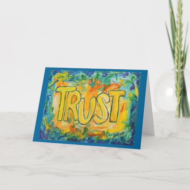 Lita på inspirationskort för Ord Art-hälsning Kort (Framsida)