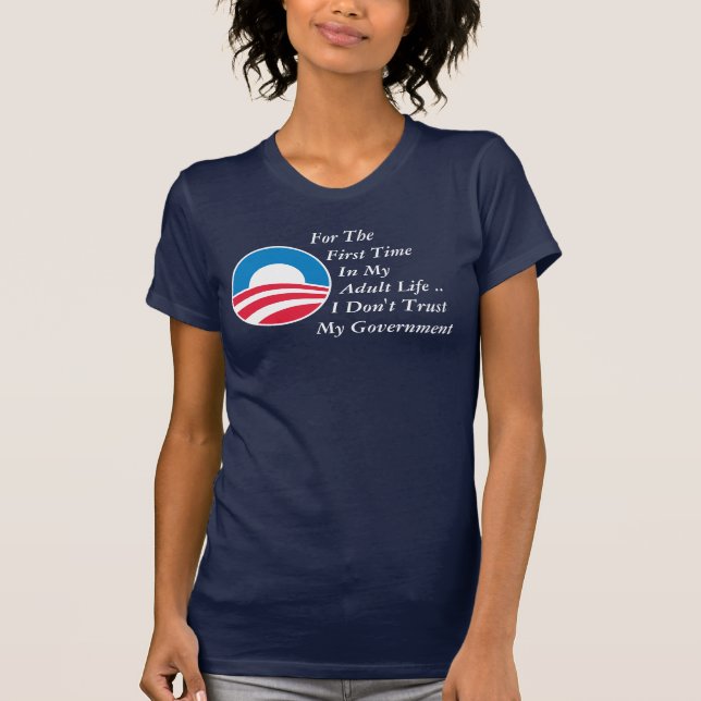 Lita på inte regeringen t-shirt (Framsida)