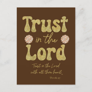 Lita på Lord Bible Verse Vykort