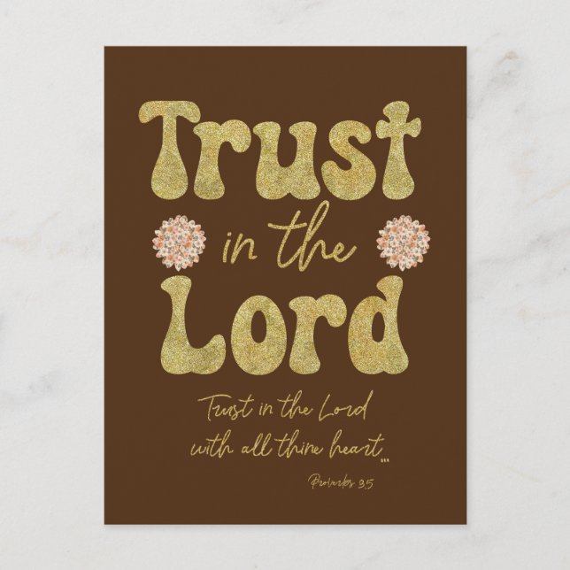 Lita på Lord Bible Verse Vykort (Framsida)
