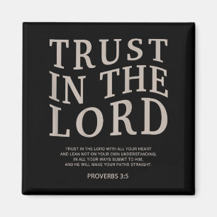Lita på Lord Christian Faith Bible Verse Scriptu Magnet