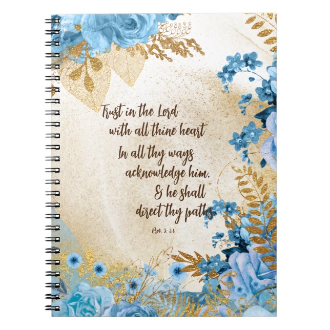 Lita på Lord KJV Bible Verse Anteckningsbok (Framsidan)