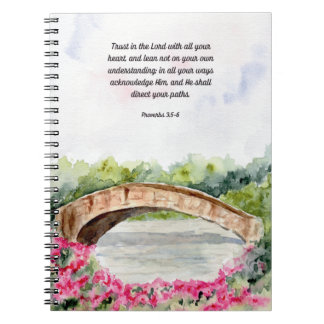 Lita på Lord Proverbs Bible Verse Notebook Anteckningsbok