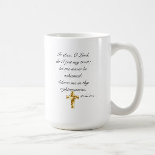 Lita på Lord Psalm 31:115 oz Classic White Mugg