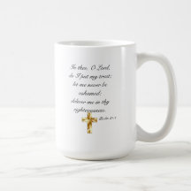 Lita på Lord Psalm 31:1 15 oz Classic White Mugg