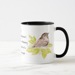 Lita på Lord Scripture med Watercolor Bird Mugg