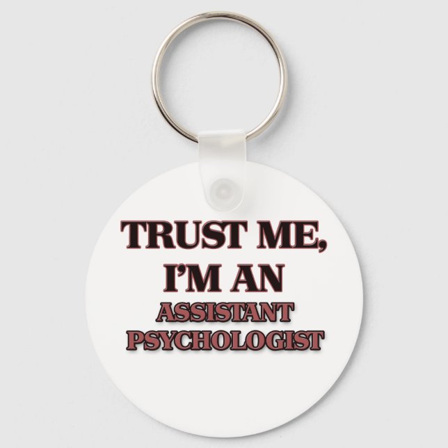 Lita på mig att jag är assistent psykolog nyckelring (Framsida)