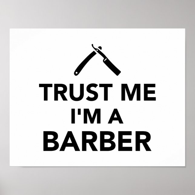 Lita på mig att jag är en Barber Poster (Framsidan)