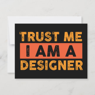 Lita på mig att jag är en designer vykort