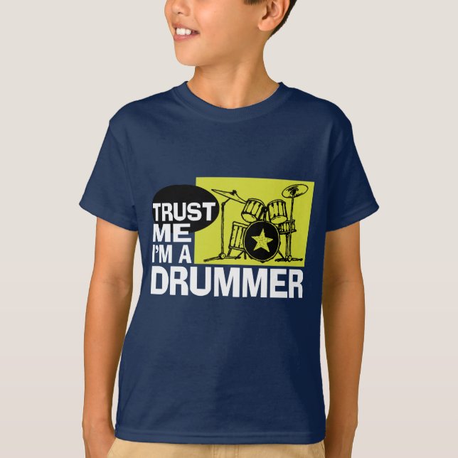 Lita på mig att jag är en Drummer Tee (Framsida)