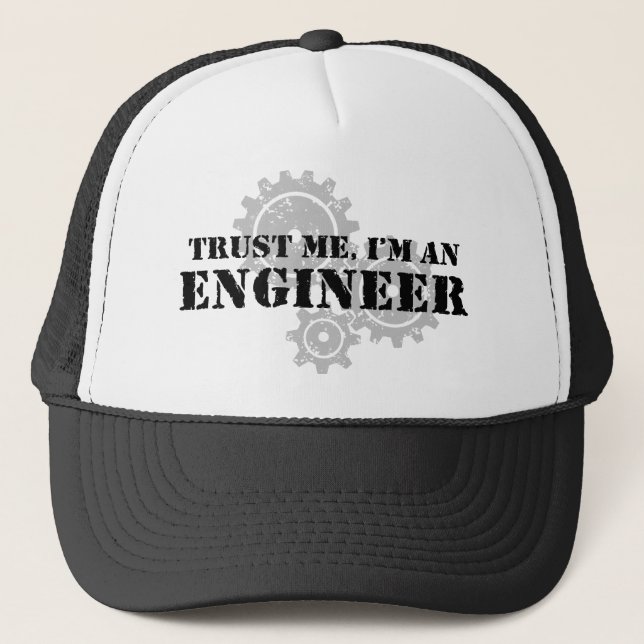 Lita på mig att jag är en Ingenjör Truckerkeps (Framsida)